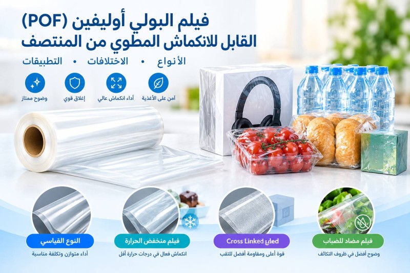 فيلم البولي أوليفين (POF) القابل للانكماش المطوي من المنتصف: الأنواع والاختلافات والتطبيقات